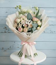 Букет цветов из:  Розы и Лизиантусы в Юргинское