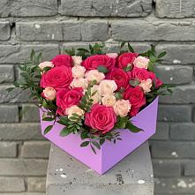 Цветочная композиция из Розы в коробке в Юргинское