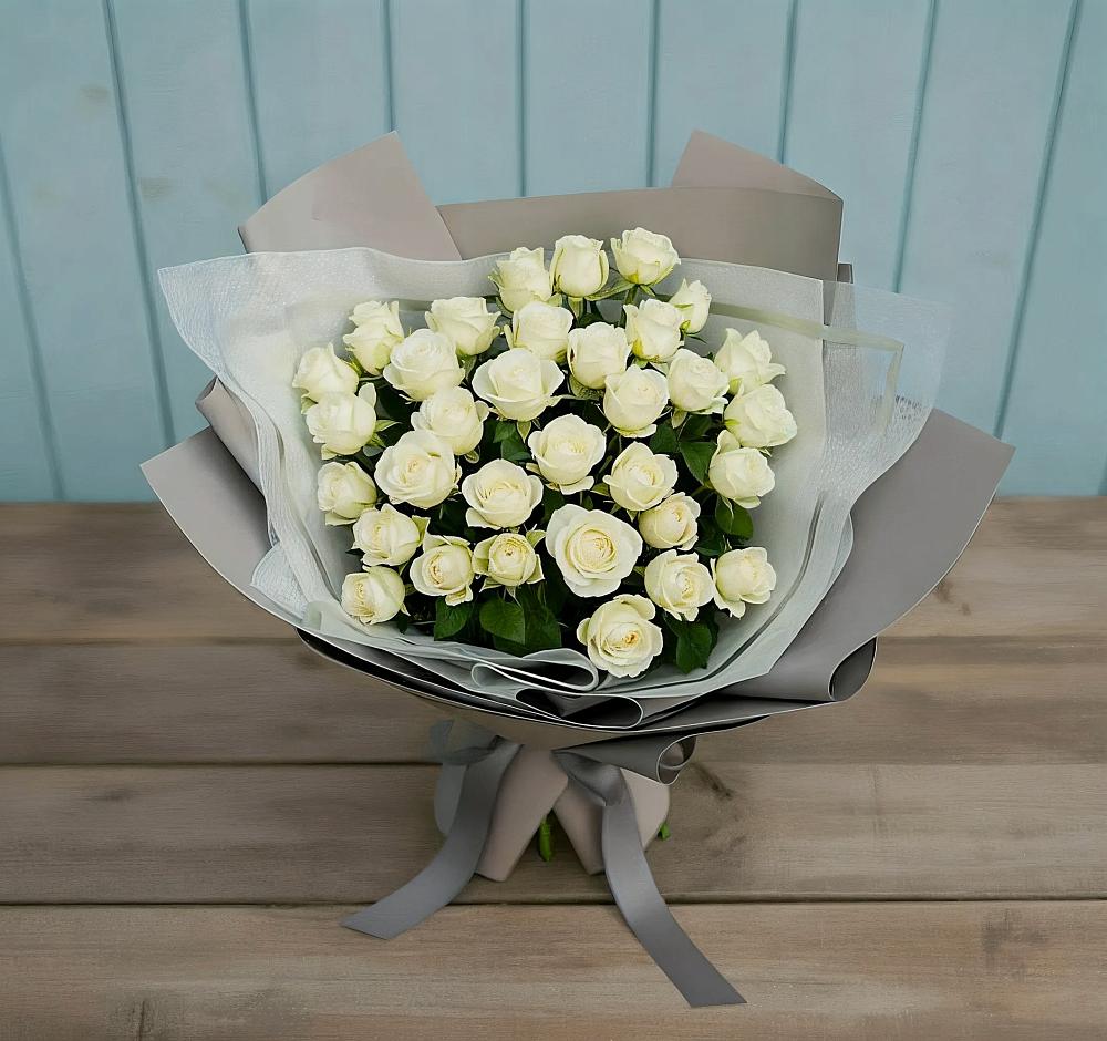 Букет Белоснежная нежность в Юргинское