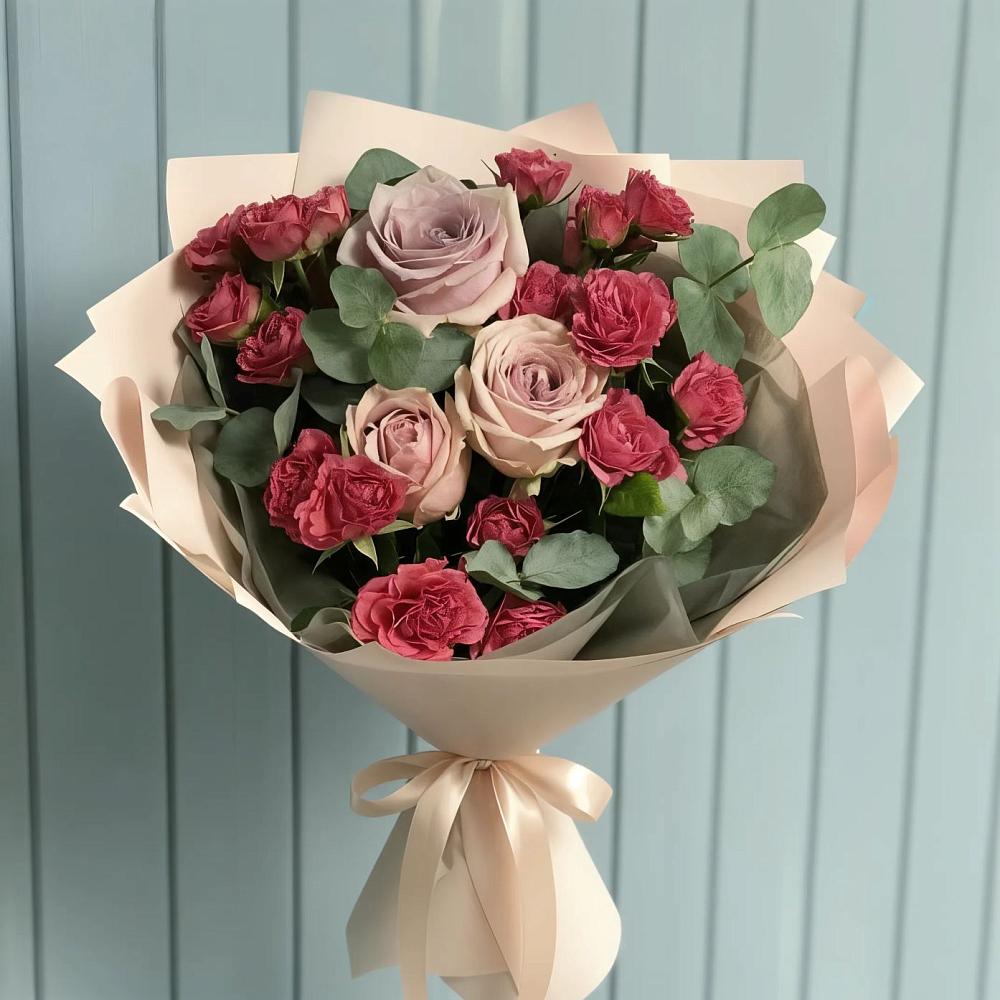 Букет цветов из: Гвоздики и Розы в Юргинское