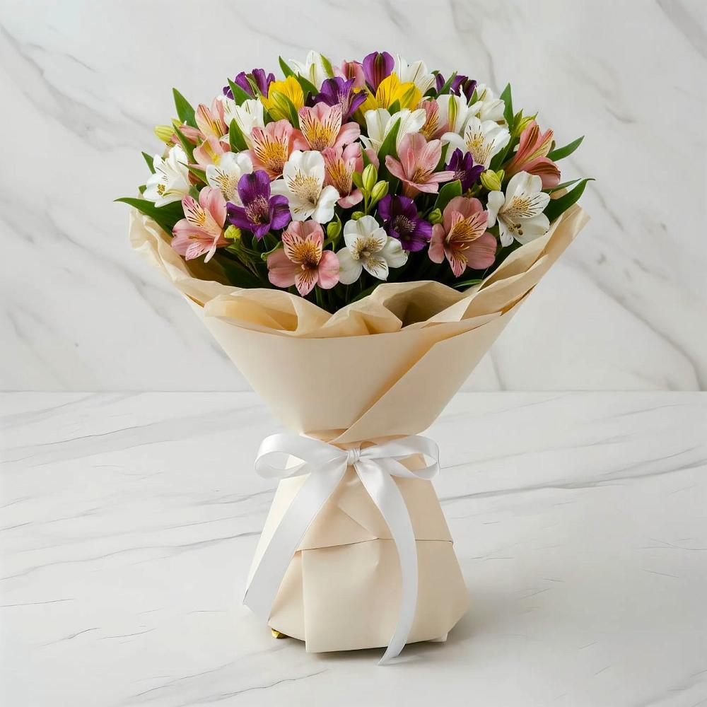 Букет цветов из: Альстромерии в Юргинское