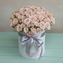 Цветочная композиция из Розы в шляпной коробке в Юргинское