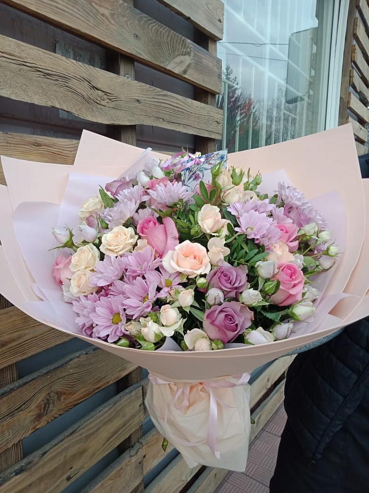 Букет цветов из: Розы и Хризантемы в Юргинское