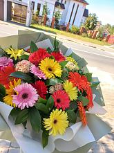 Букет цветов из:  Герберы #REPLACE_PRED# Юргинское