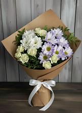 Букет цветов из:  Хризантемы и Розы в Юргинское