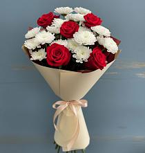 Букет цветов из:  Розы и Хризантемы в Юргинское