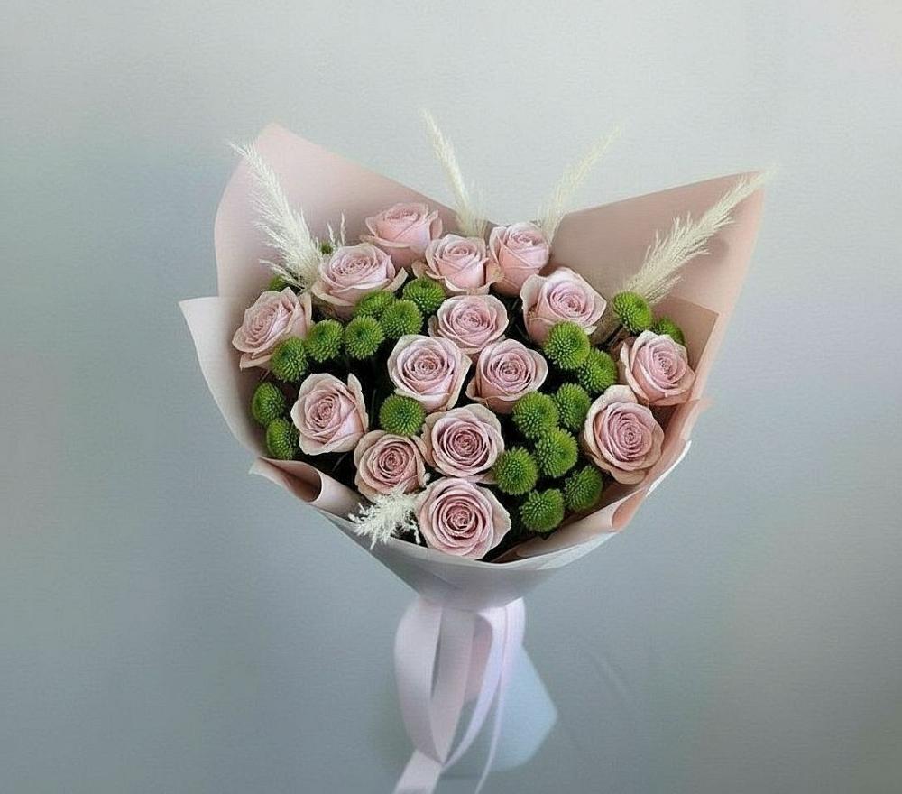 Букет цветов из: Розы и Хризантемы в Юргинское