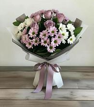 Букет цветов из:  Хризантемы и Розы в Юргинское