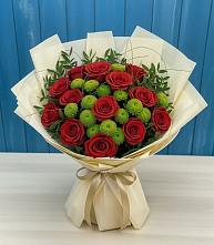 Букет цветов из:  Розы и Хризантемы в Юргинское