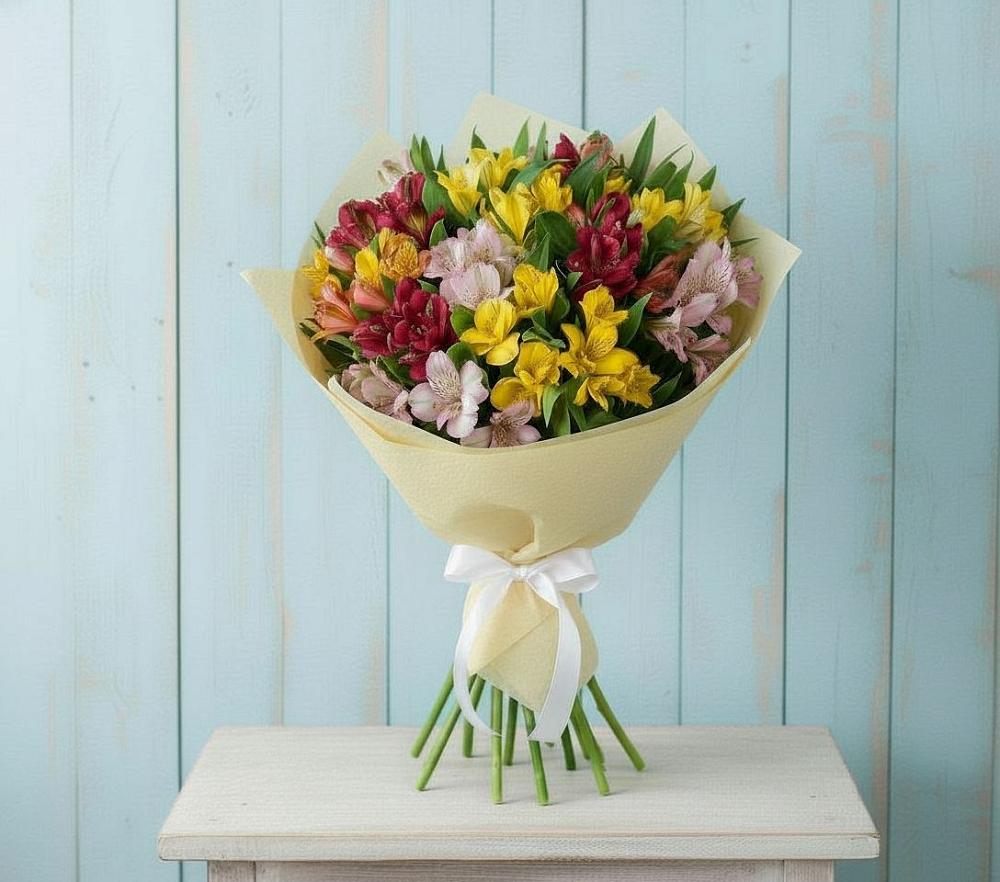 Букет цветов из: Альстромерии в Юргинское