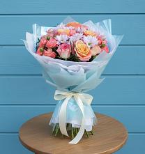 Букет цветов из:  Хризантемы и Розы в Юргинское