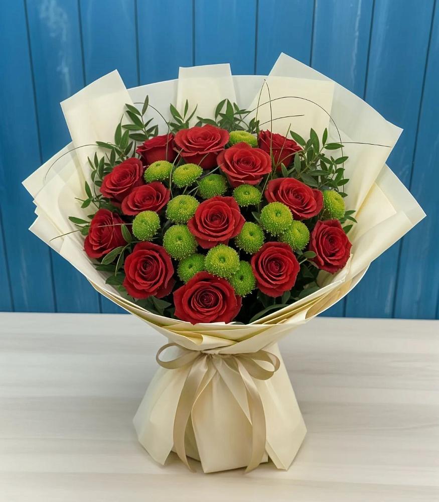 Букет цветов из: Розы и Хризантемы в Юргинское